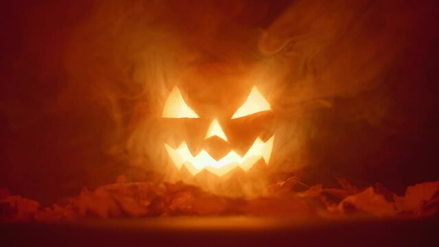 Carved pumpkin, jack o lantern, halloween theme, halloween decorations