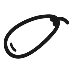 Vector contour eggplant icon. Isolated linear style of vegetables for menu, label, logo. A simple sign of healthy, vegetarian food