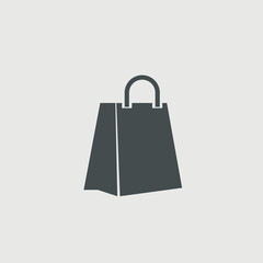 Shopping bag vector icon illustration sign