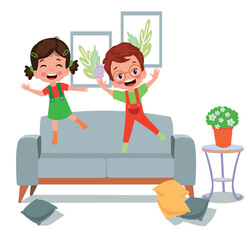 cute kids bouncing seat upset