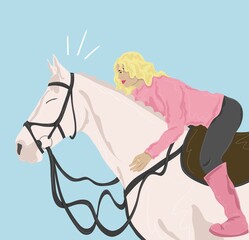 girl riding horse © Holly