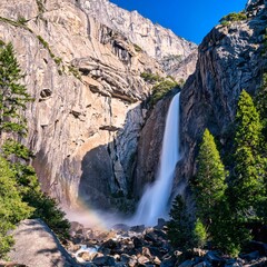Beautiful Yosemite Falls in Yosemite National Park