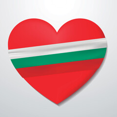 Heart with Bulgaria flag