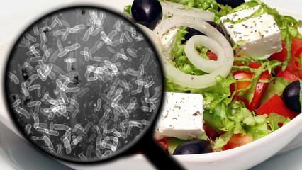 Searching for bacteria in vegetables © alexskopje