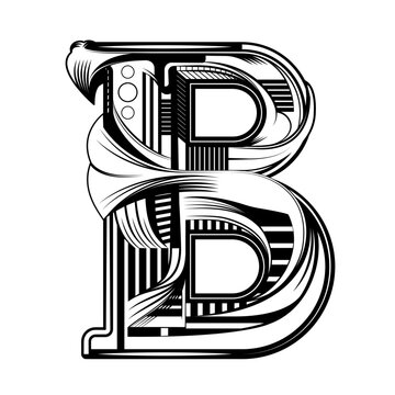 Capital letter, Letra ilustrada con estilo neo barroco, puede utilizarse para decorar dise&ntilde;os o para darle un toque elegante a alg&uacute;n texto