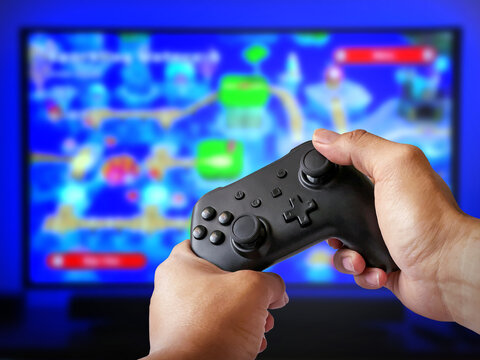 hand holding video controller