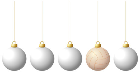 volleyball sport christmas or new year bauble ball hanging on thread