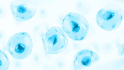 Embryonic stem cell. Human cell. 3d illustration. - obrazy, fototapety, plakaty