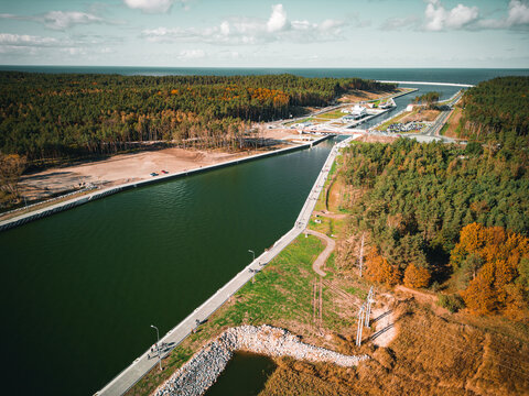 Przekop Mierzei Wiślanej
Construction of a canal to the Baltic Sea on the Vistula Spit. Poland. Europe.