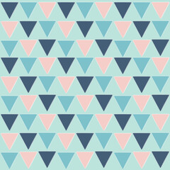 Fondo patron geometrico triángulos azules y rosa