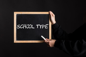 a blackboard School Type sign