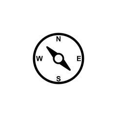 Compass icon vector illustration. arrow compass icon sign and symbol