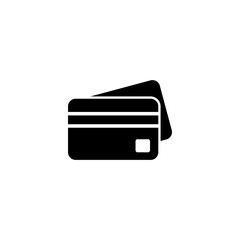Credit card icon vector illustration. Credit card payment sign and symbol