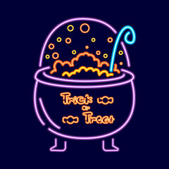 Isolated poison neon hallowen vector illustration
