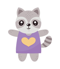 cute raccon kawaii