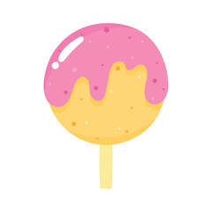 sweet lollipop with caramel