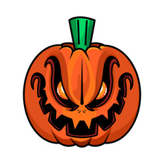 Isolated pumpkin scary hallowen vector illustration