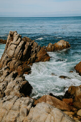 rocks in the ocean, California