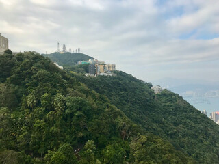 Fototapeta na wymiar Hong Kong, China, November 2016 - A view of a city