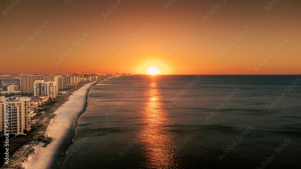 Wall mural sunrise on the beach in destin, florida