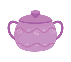 teapot purple color utensil