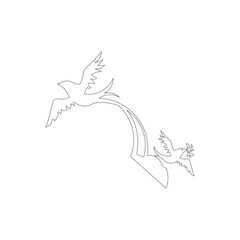 vector bird flying illustration design