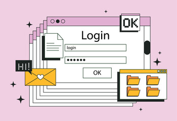 Retro UI and UX design