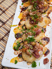 Tuna and Salmon Crispy Rice Fried