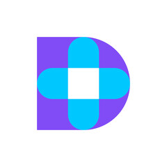 Letter D cross medical creative logo design