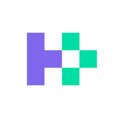 Letter H cross medical logo design
