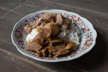 home cooking, jackfruit vegetables and beef
