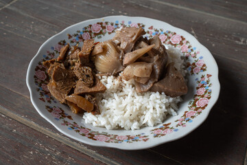 home cooking, jackfruit vegetables and beef