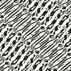 Ink Brush Strokes Textured Tribal Striped Pattern