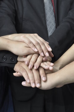 close up of business people  hands, conceptual images for teamwork