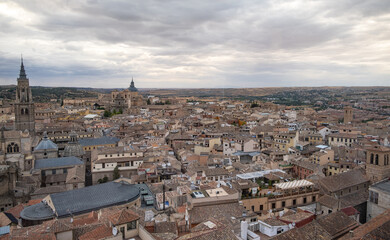 Fototapeta na wymiar Panoramic view of Toledo, Spain, UNESCO world heritage site.