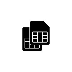 Sim card icon vector illustration. dual sim card sign and symbol