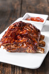 Grilled pork ribs
