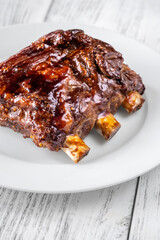 Grilled pork ribs