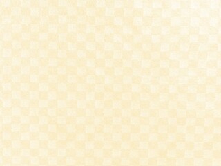 優しいベージュ色の市松模様の和紙イラスト背景
