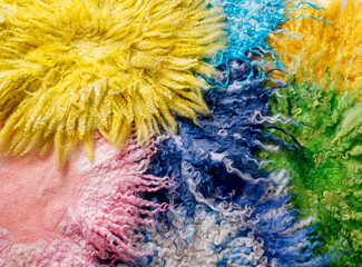 Gefilzte Decke Filzdecke Wollelocken Korbfüller Requisiten	