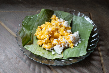 Blendung corn is a traditional food from Java, made from corn that is boiled until soft, then...