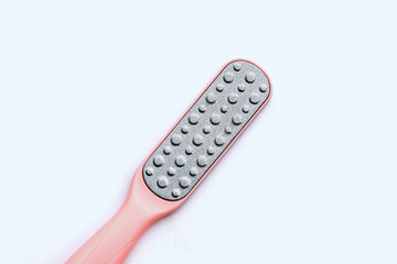 Foot file on white background.