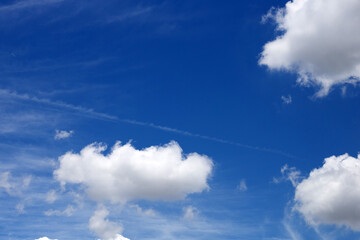 Blue sky with white clouds