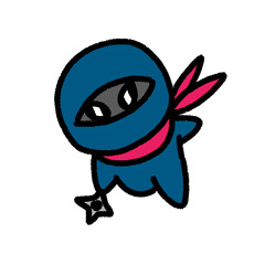 japanese ninja isolated , graphic design for presentation, marketing, art, illustration, t-shirt design, cartoon, comic, advertising, online media © cutecube