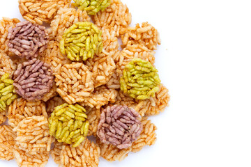 Thai sweet crispy rice cakes