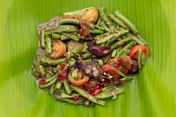 Spicy long bean salad. Thai food