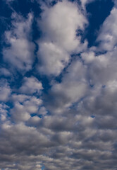 Fototapeta premium Abstract background of beautiful white clouds with blue sky in Brazil