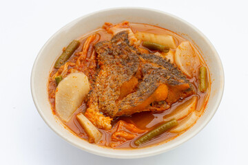 Sour Soup with Tilapia and Mixed Vegetables