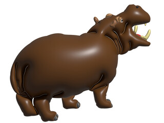Obraz premium hippopotamus in transparent background image