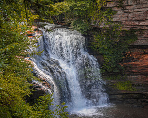 waterfall in the mountains